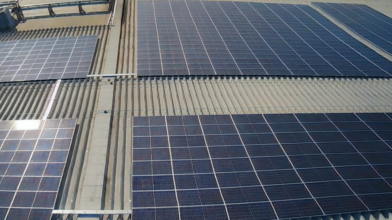 Solar Panels at the Tokyo Plant