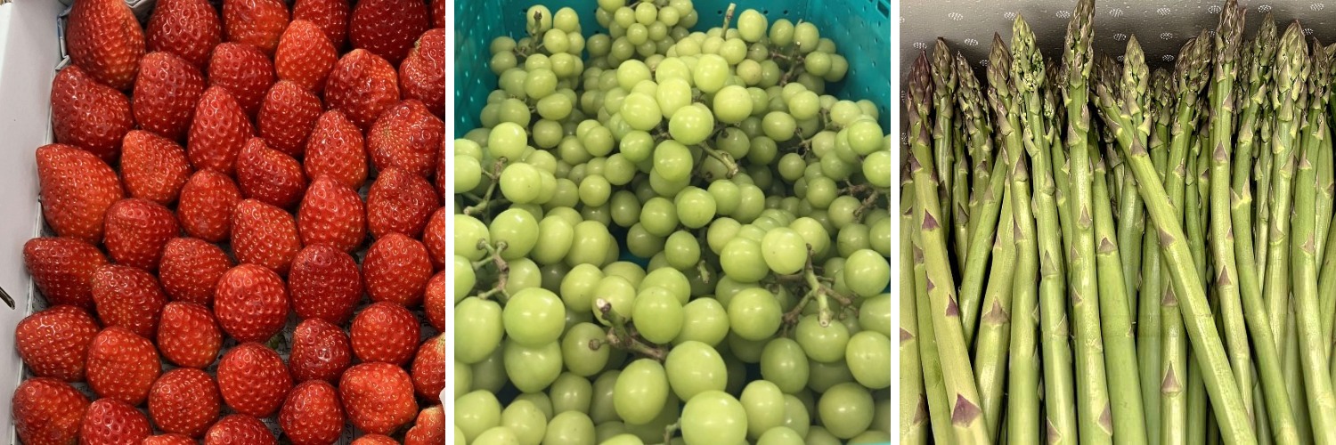 We use a wide range of agricultural products that are imperfect in terms of shape, size, or other characteristics, helping to reduce food loss. (The photos show some examples.)